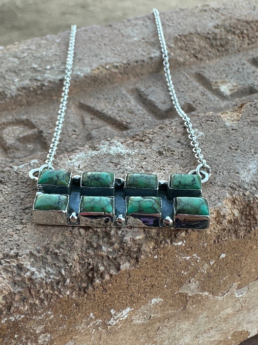 Beautiful Handmade Sterling Silver & Sonoran Gold Turquoise Necklace