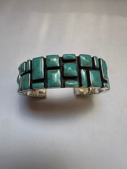 Handmade Turquoise & Sterling Silver Cuff Bracelet