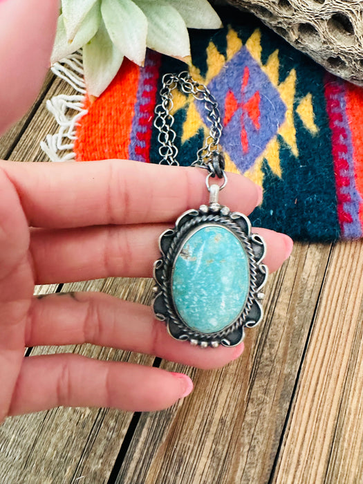 Navajo Sterling Silver & Turquoise Necklace