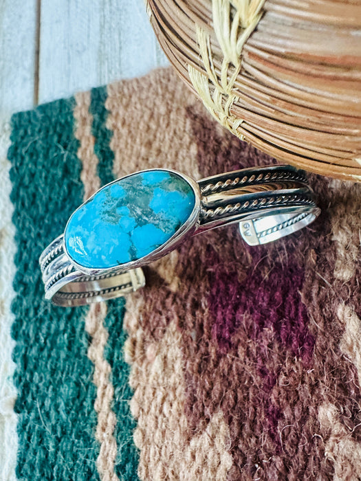 Navajo Turquoise & Sterling Silver Cuff Bracelet