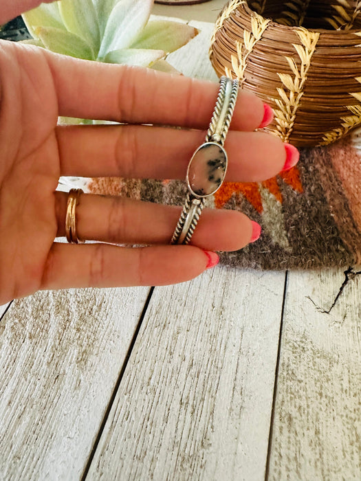 Navajo Rhodonite & Sterling Silver Cuff Bracelet