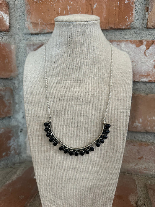 Sunset Canyon Handmade Onyx & Sterling Silver Necklace