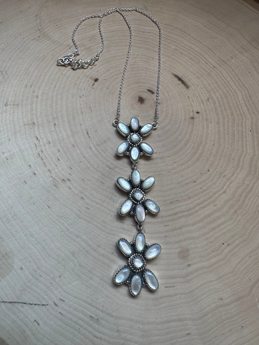 Handmade Sterling Silver & Mother of Pearl Necklace