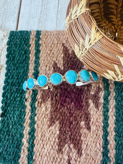 Navajo Turquoise & Sterling Silver Cuff Bracelet