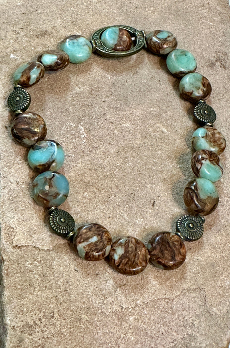 Handmade Pilot Mountain Turquoise Bracelet