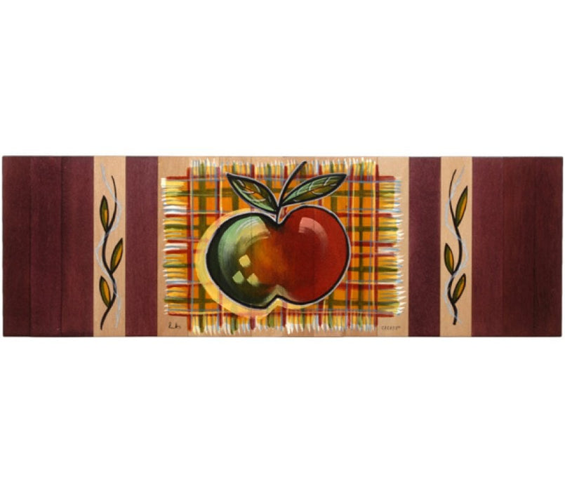 Kakadu Art Hand Painted Wood Table Runner - Apple DesignKakadu Art Hand Painted Wood Table Runner - Apple Design