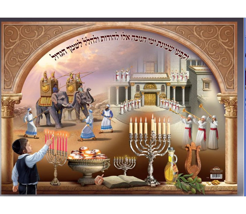 Laminated Colorful Wall Poster - Chanukah ImagesLaminated Colorful Wall Poster - Chanukah Images