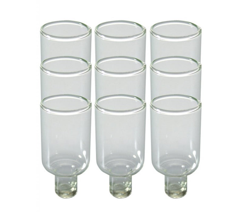 Set of Nine Glass Inserts for Oil Lighting Menorah Small - Total Height 2Set of Nine Glass Inserts for Oil Lighting Menorah Small - Total Height 2