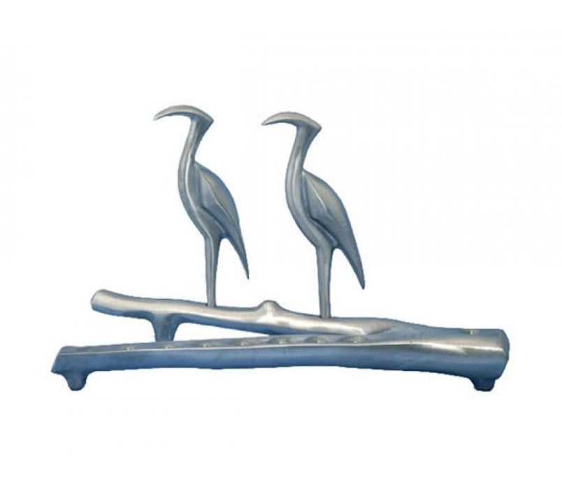 Shraga Landesman Hanukkah Menorah Slender Herons Perched on BranchShraga Landesman Hanukkah Menorah Slender Herons Perched on Branch