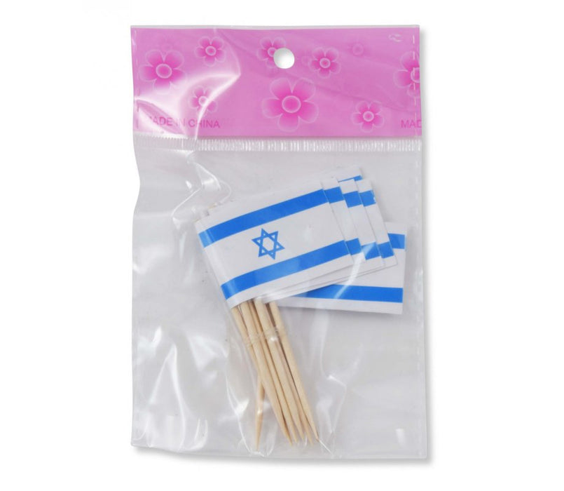 Toothpicks with Blue and White Flag of IsraelToothpicks with Blue and White Flag of Israel