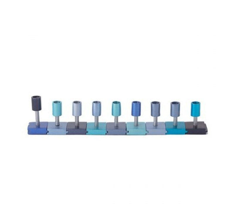 Yair Emanuel DIY Cylinders Chanukah Menorah - Blue