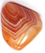 Orange Banded Agate Tumblestone Plus