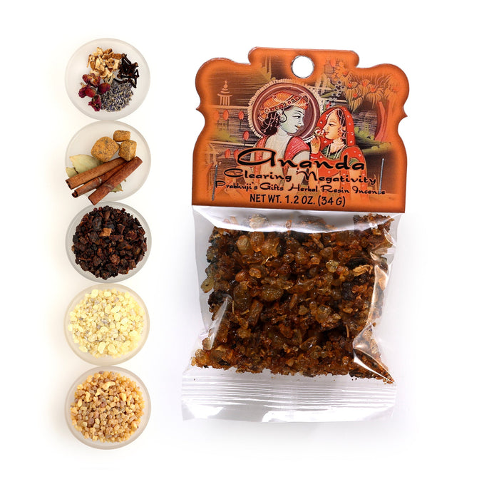 Resin Incense Ananda - Clearing Negativity - 1.2oz bag