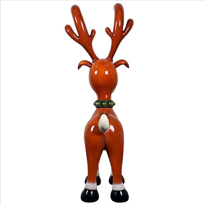 Jolly Holly, Santa’s Red-Nosed Christmas Reindeer Statue