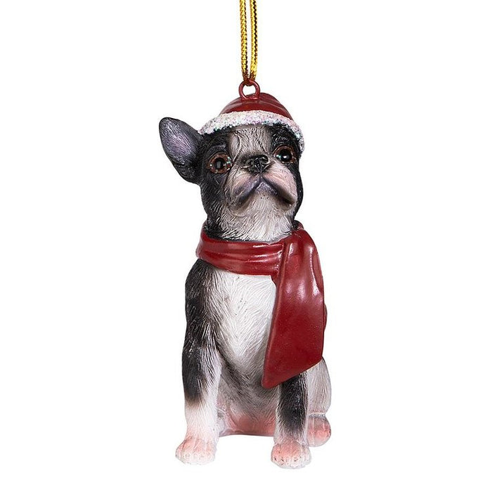 Boston Terrier Holiday Dog Ornament Pet Decoration