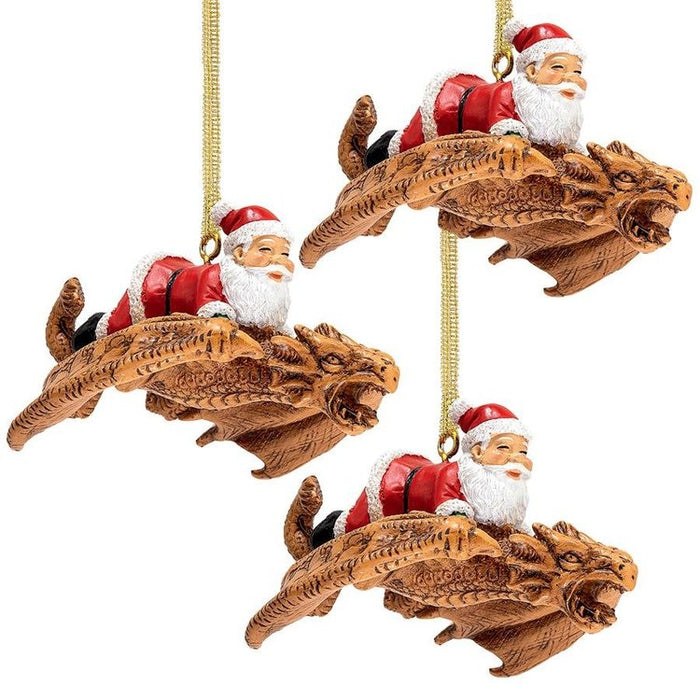 Santa and the Snowdragon 2020 Holiday Gothic Ornaments