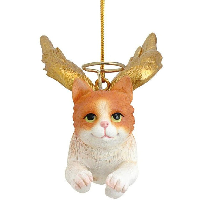 Honor Your Pet: Orange Tabby Holiday Cat Angel Ornament