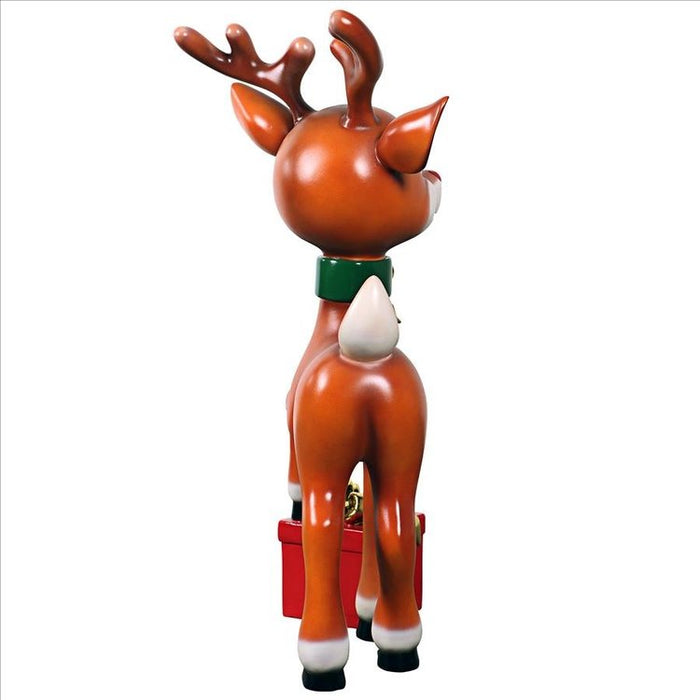 Belle, Santa’s Red-Nosed Christmas Reindeer Statue