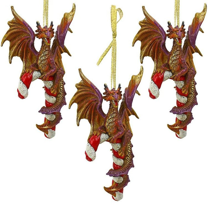 Cane and Abel the Dragon Holiday Ornaments