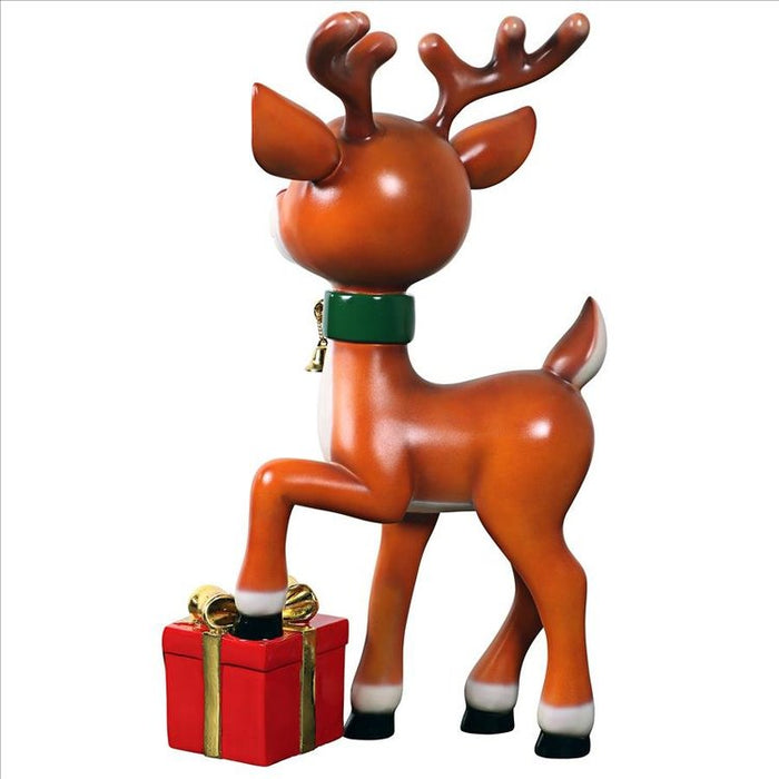 Belle, Santa’s Red-Nosed Christmas Reindeer Statue