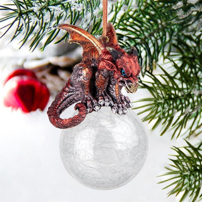 The Pensive Percher Dragon Collectible Holiday Ornaments