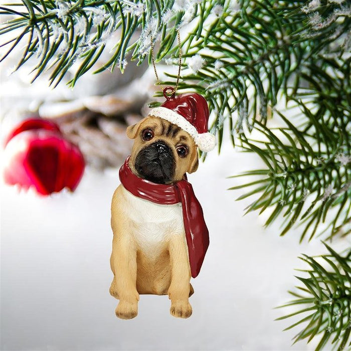 Pug Holiday Dog Ornament Pet Decoration