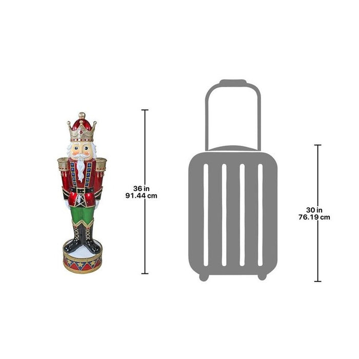 Illuminated Bavarian-Style Holiday Nutcracker Statue