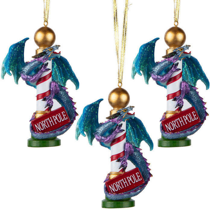 North Pole Dancing Dragon 2024 Gothic Holiday Ornament