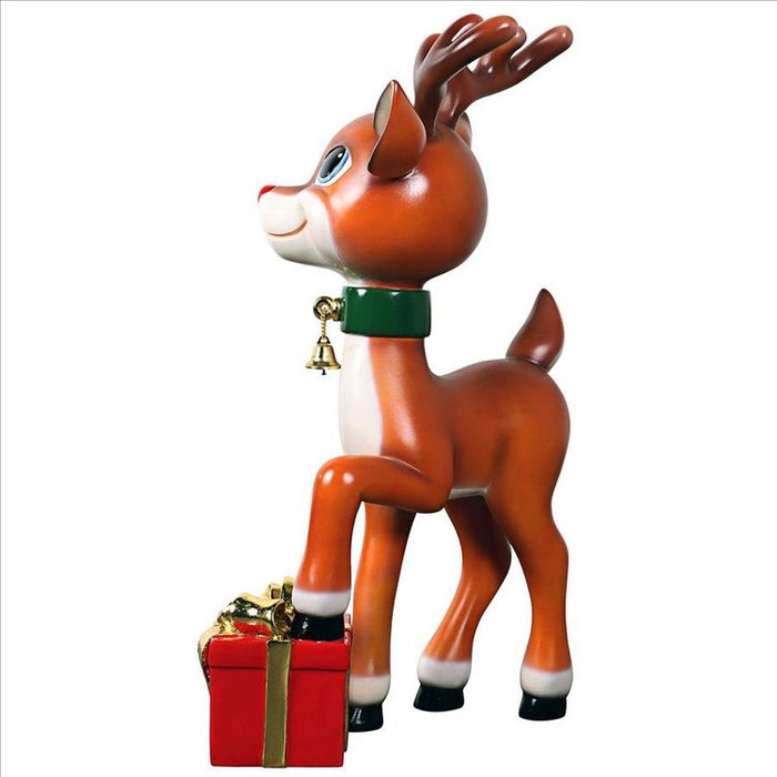 Belle, Santa’s Red-Nosed Christmas Reindeer Statue