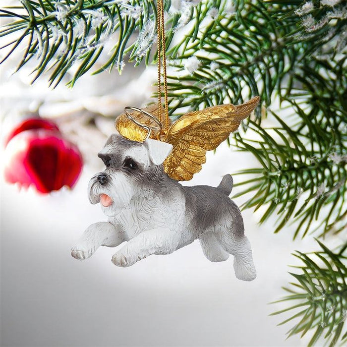 Honor Your Pet: Mini Schnauzer Holiday Dog Angel Ornament