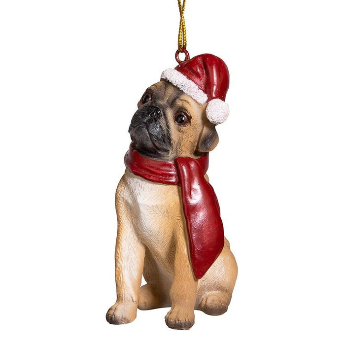 Pug Holiday Dog Ornament Pet Decoration