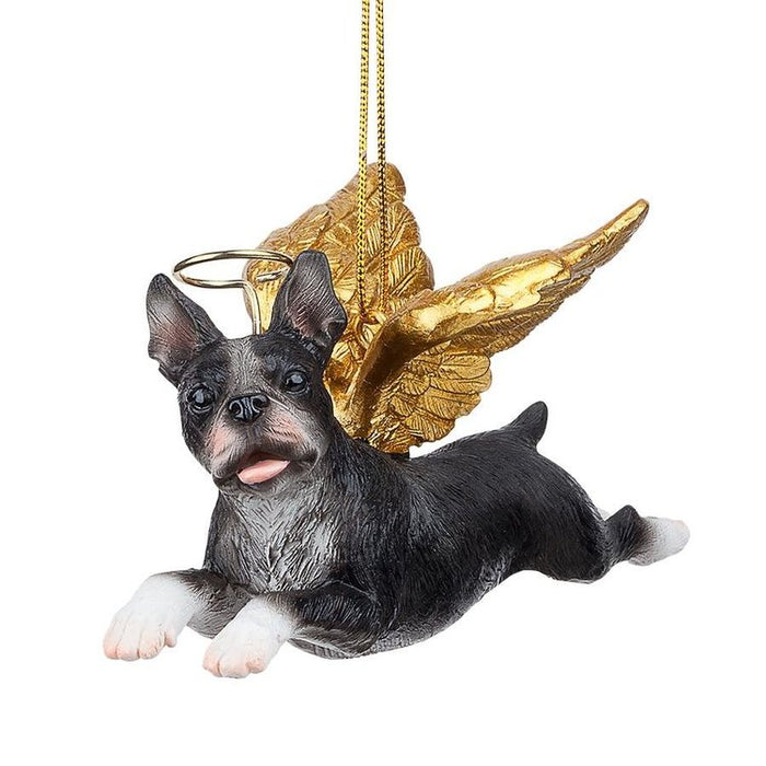 Honor Your Pet: Boston Terrier Holiday Dog Angel Ornament