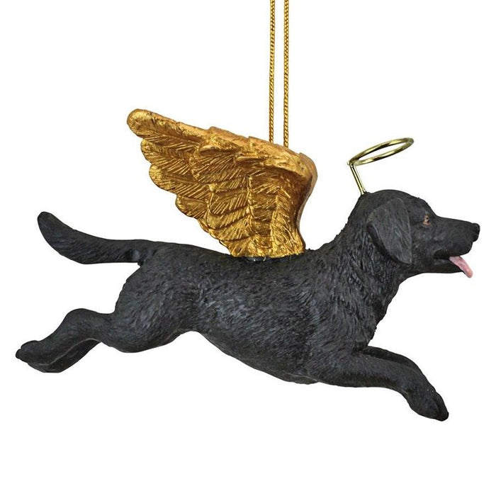 Honor Your Pet: Black Lab Holiday Dog Angel Ornament