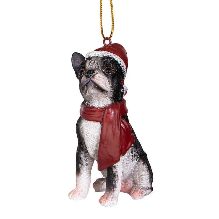 Boston Terrier Holiday Dog Ornament Pet Decoration