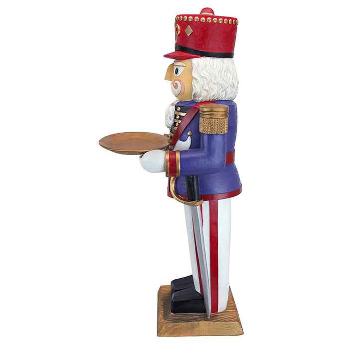 Nutcracker Soldier Holiday Butler Sculptural Pedestal Table