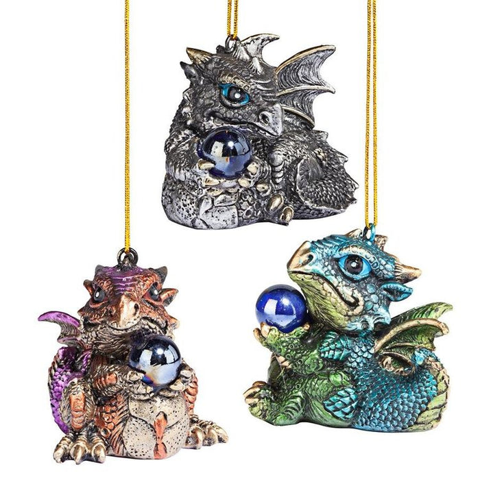 Three Dragon Virtues Gothic Holiday Ornament Set