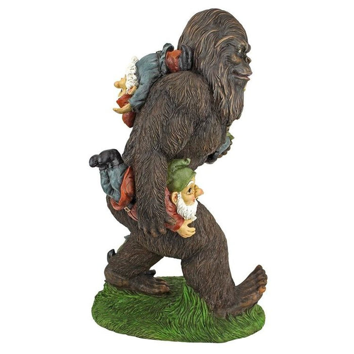 Schlepping the Garden Gnomes Bigfoot Statue