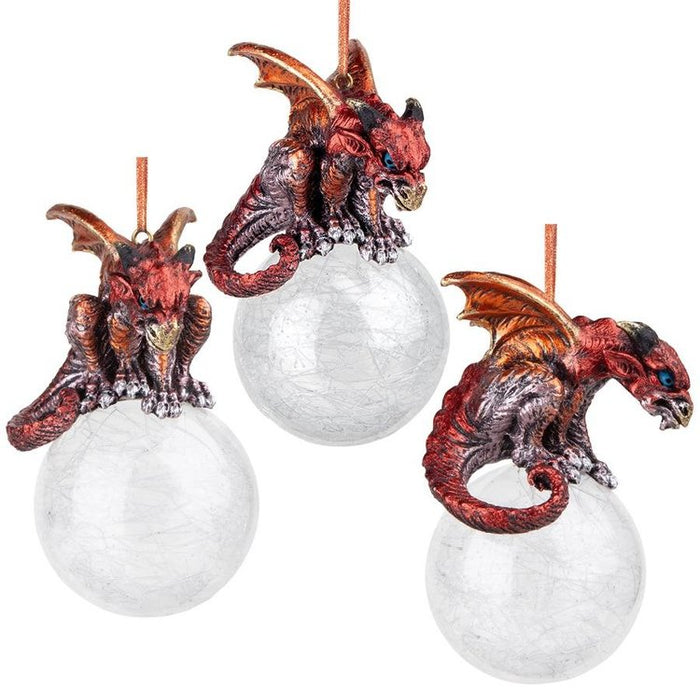 The Pensive Percher Dragon Collectible Holiday Ornaments