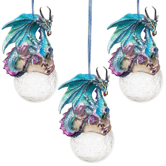 Frost the Gothic Dragon Holiday Ornaments