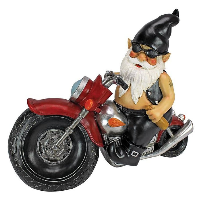 Axle Grease the Biker Garden Gnome Statue