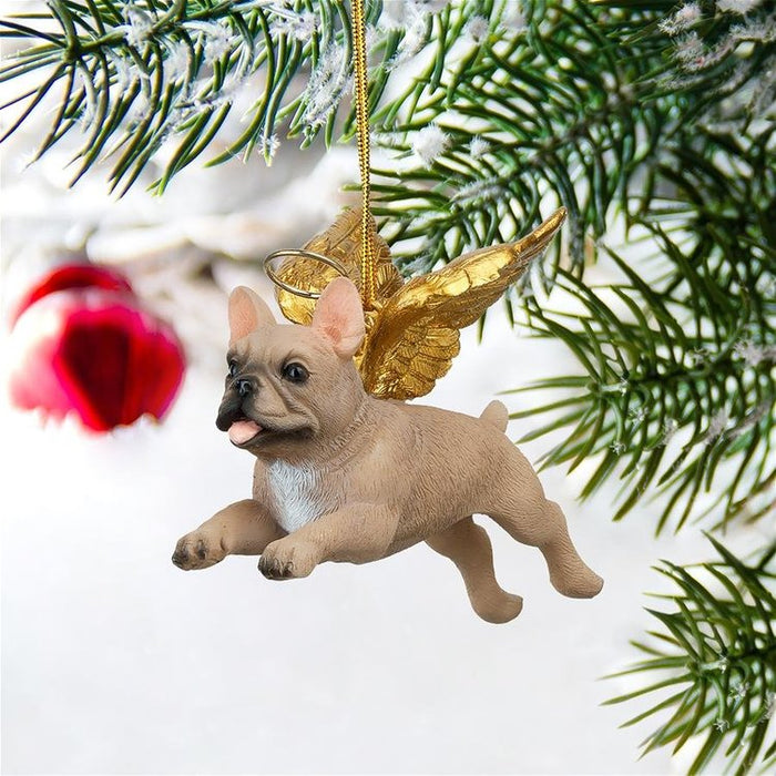 Honor Your Pet: French Bulldog Holiday Dog Angel Ornament