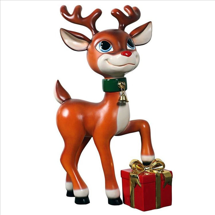 Belle, Santa’s Red-Nosed Christmas Reindeer Statue