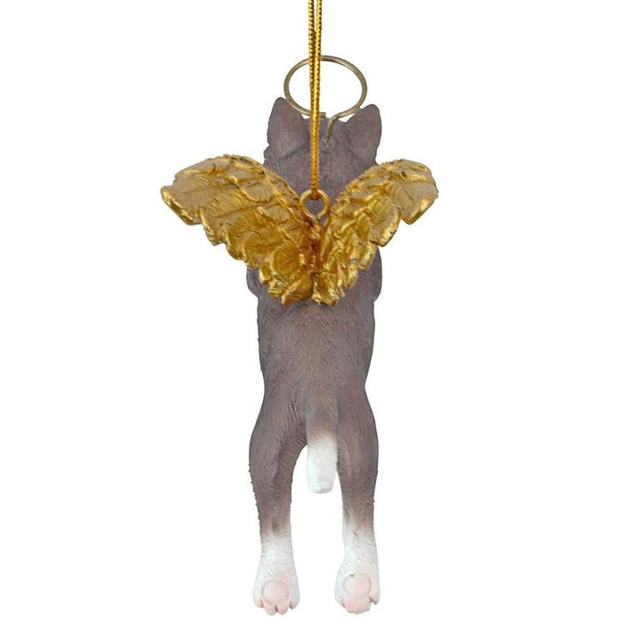 Honor Your Pet: Grey Tabby Holiday Cat Angel Ornament