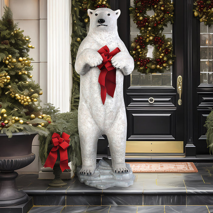 Massive Arctic Polar Bear Garden Statue