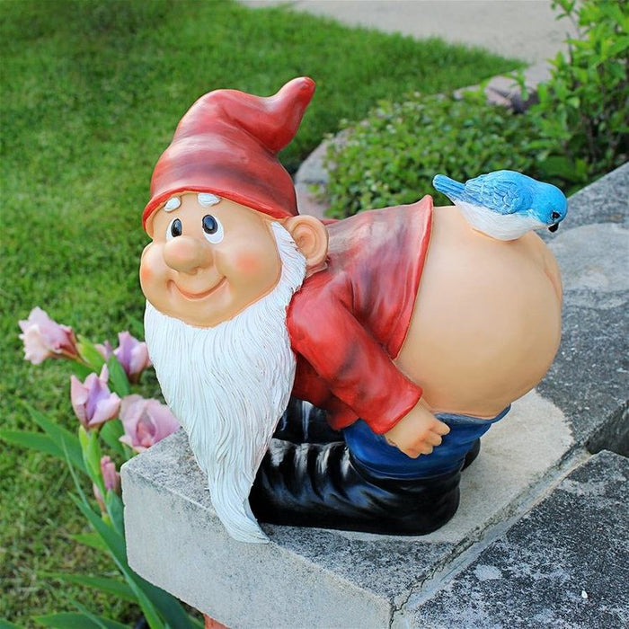 Loonie Moonie Bare Buttocks Garden Gnome Statues