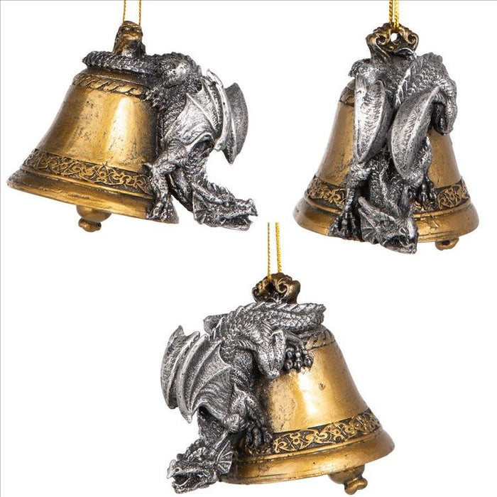 Humdinger the Bell Ringer Gothic Dragon Holiday Ornaments