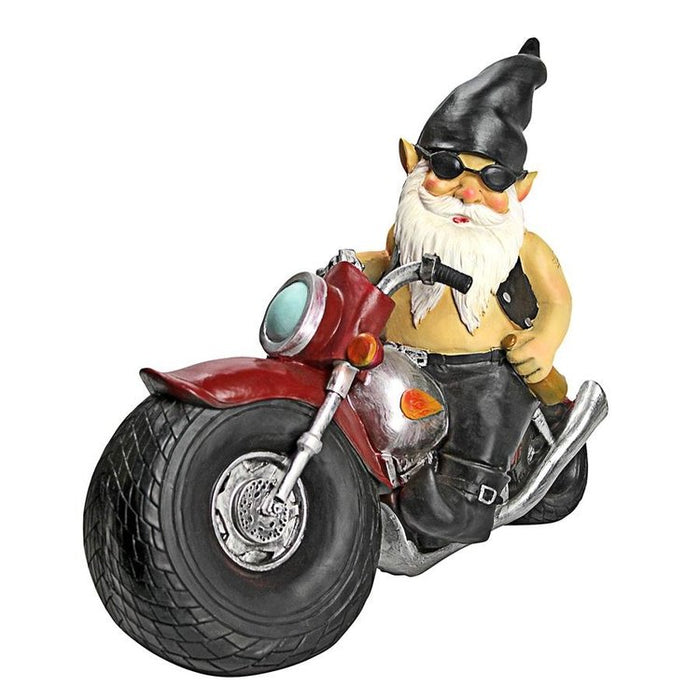 Axle Grease the Biker Garden Gnome Statue