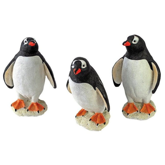 Baby Penguin Triplet Statue Set