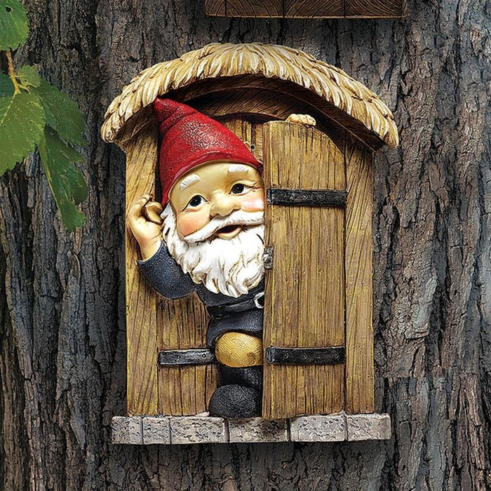 The Knothole Gnomes Garden Welcome Tree Sculptures