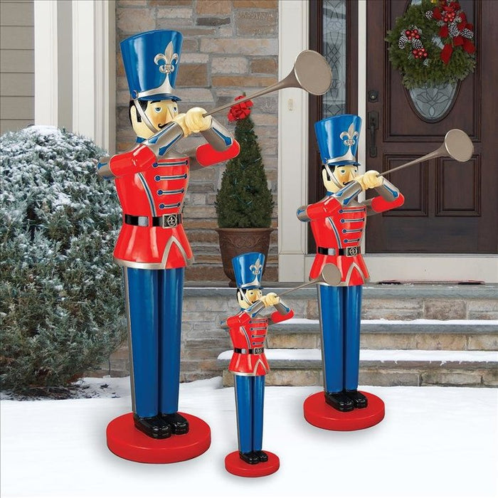 Trumpeting Soldier Holiday Statues